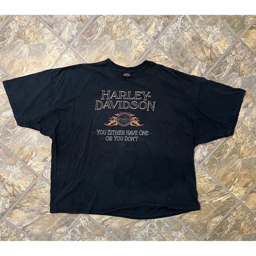 Harley-Davidson T-Shirt Men 5XL Black Texas Bedford Graphic Faded Biker
